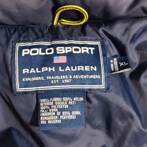Polo sport Ralph Lauren women's vintage lime green hooded puffer coat size XL - Picture 15 of 17